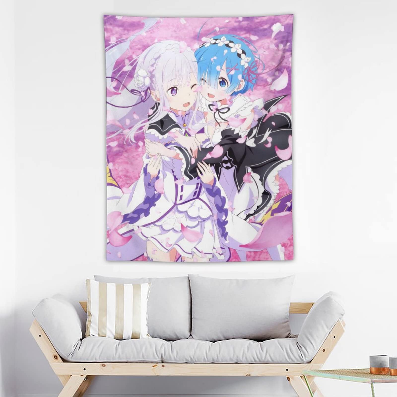 Amazon.co.jp: タペストリー 可愛い アニメ柄 Reゼロから始める異世界  