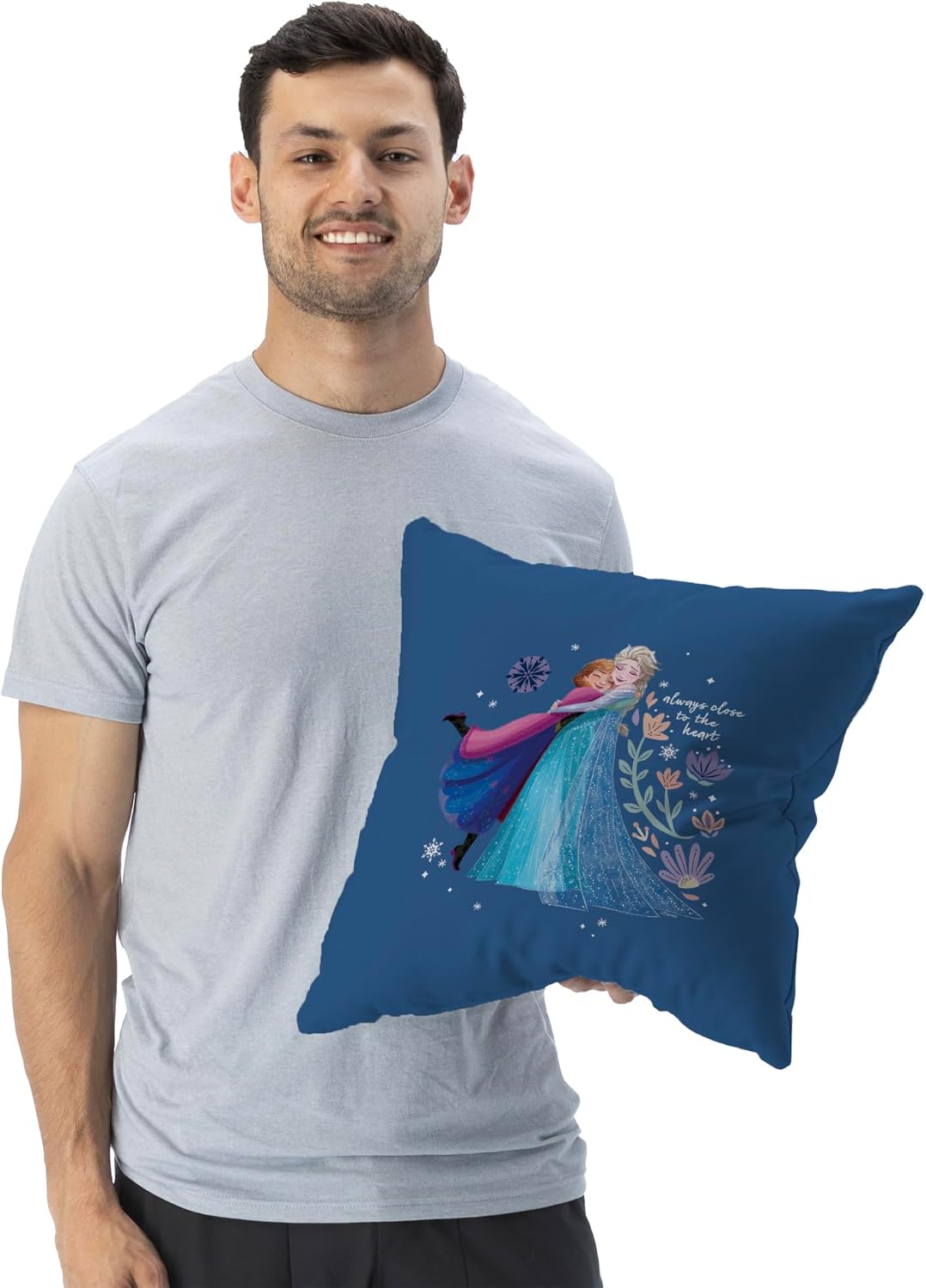 Northwest Disney Frozen Always Close Decorative Throw Pillow 18 x 18 Inches Soft Plush Accent Cushion for Bedroom or Living Room Décor