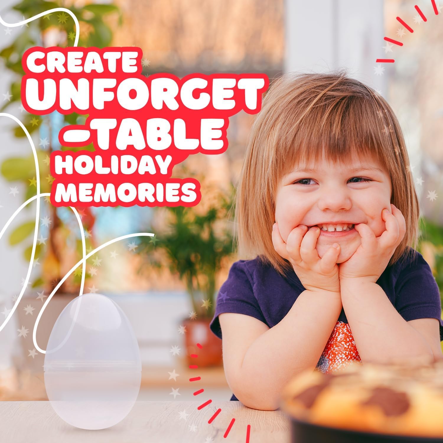 Entervending Easter Eggs 3” - Clear Fillable Plastic Capsule – 100ct - Easter Basket Stuffers - Empty Large Enough to Hold Toy or Candy - Capsules Filler Bulk - Egg Hunt Kids Surprise