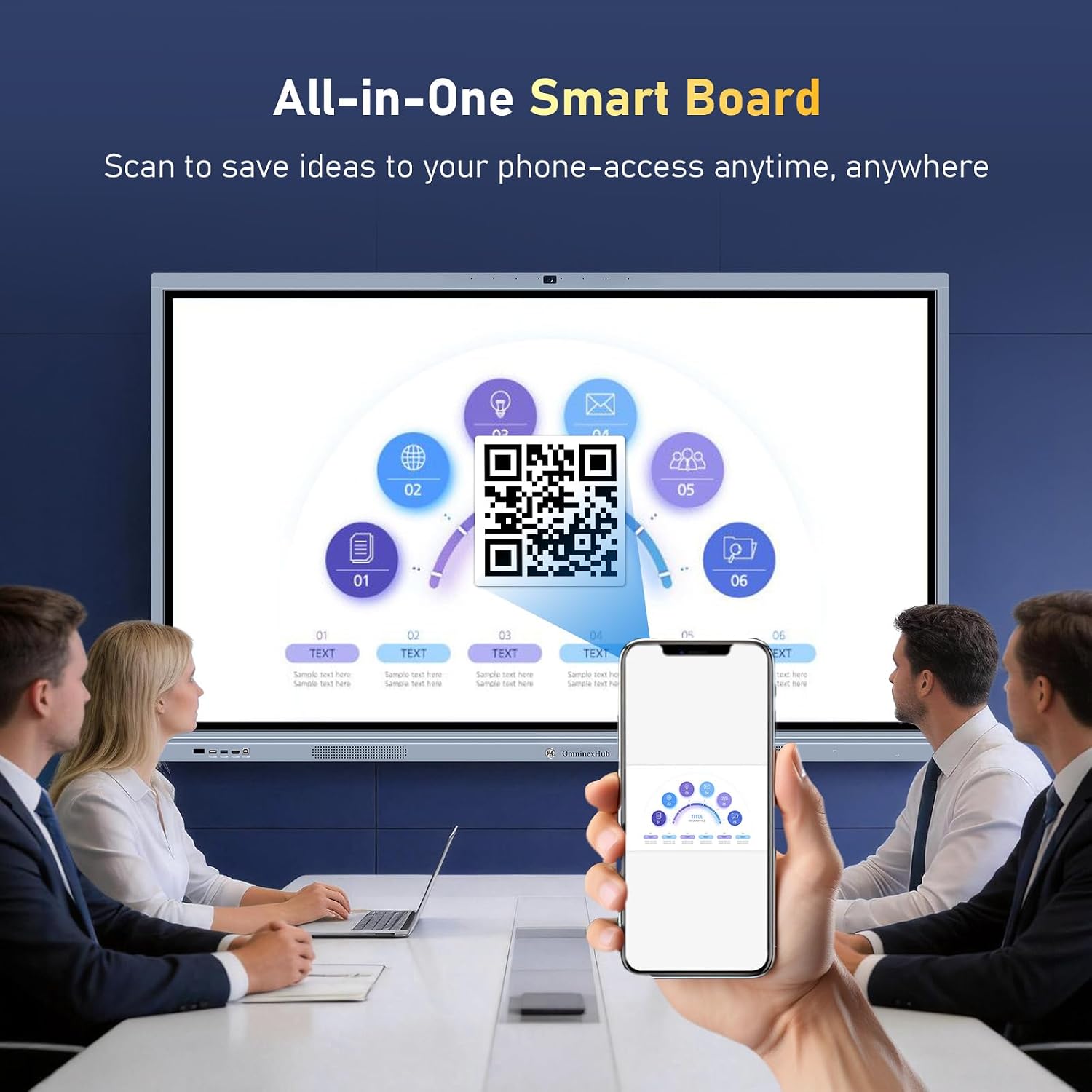 65" Smart Board, Interactive Whiteboard, 4K UHD Touch Screen Digital Board, Digital Electronic Smartboard with Dual System, for Classroom,Office & Conference Rooms (Wall Mount Included)