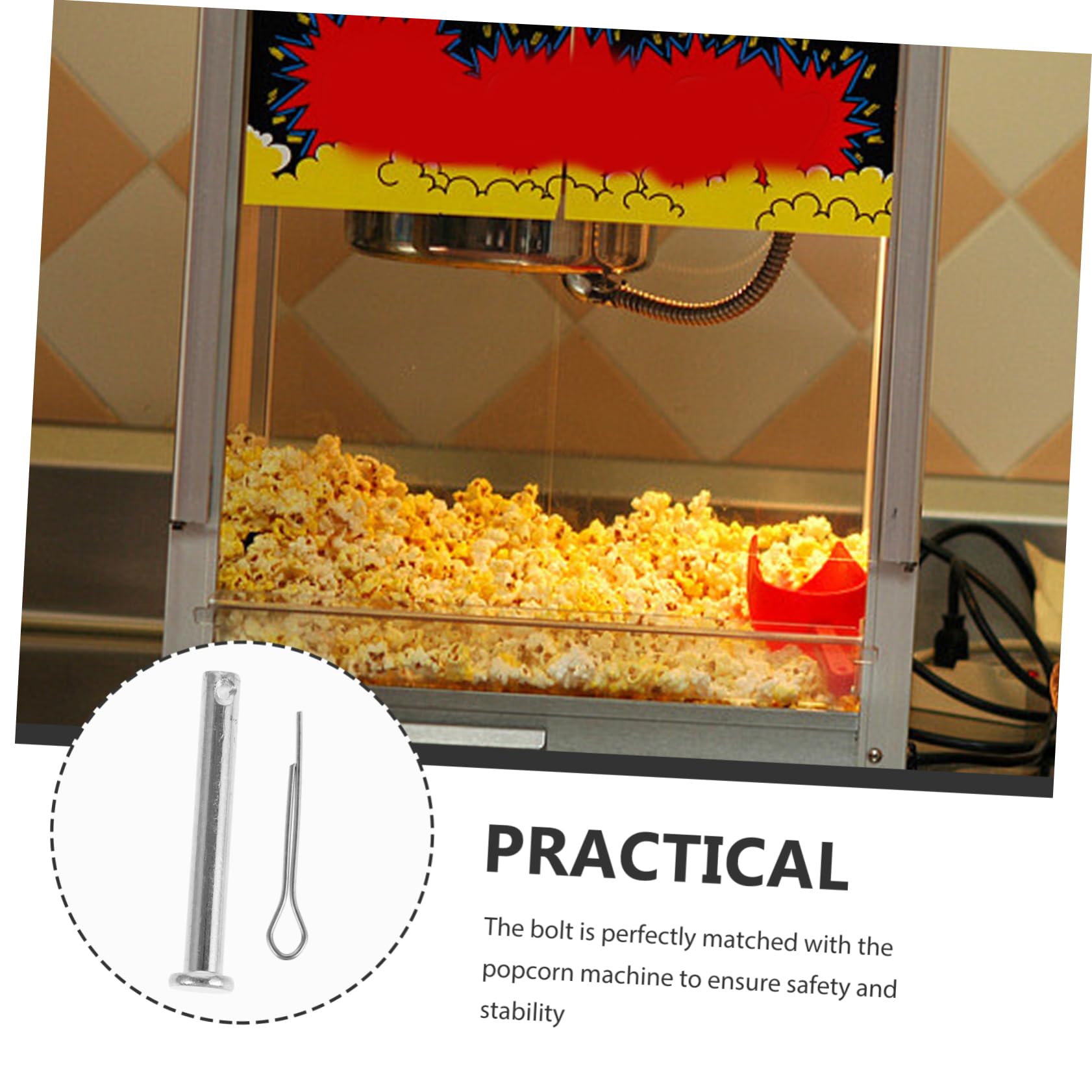 iplusmile 3stücke Popcornmaschine Verriegelungsstift Edelstahl Zubehör Für Kommerzielle Popcornmaschinen Sicherer Halt Und Einfache Installation Für Effiziente Nutzung