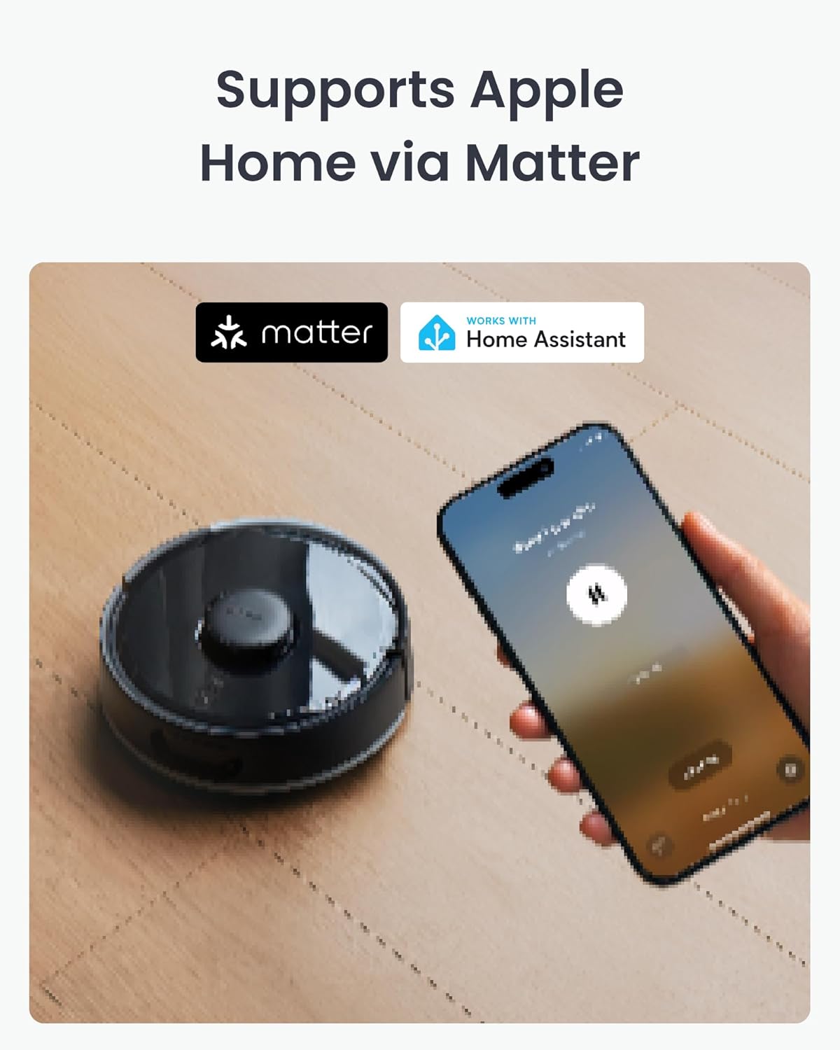 SwitchBot K11+ Robot Vacuum controlled via smartphone app