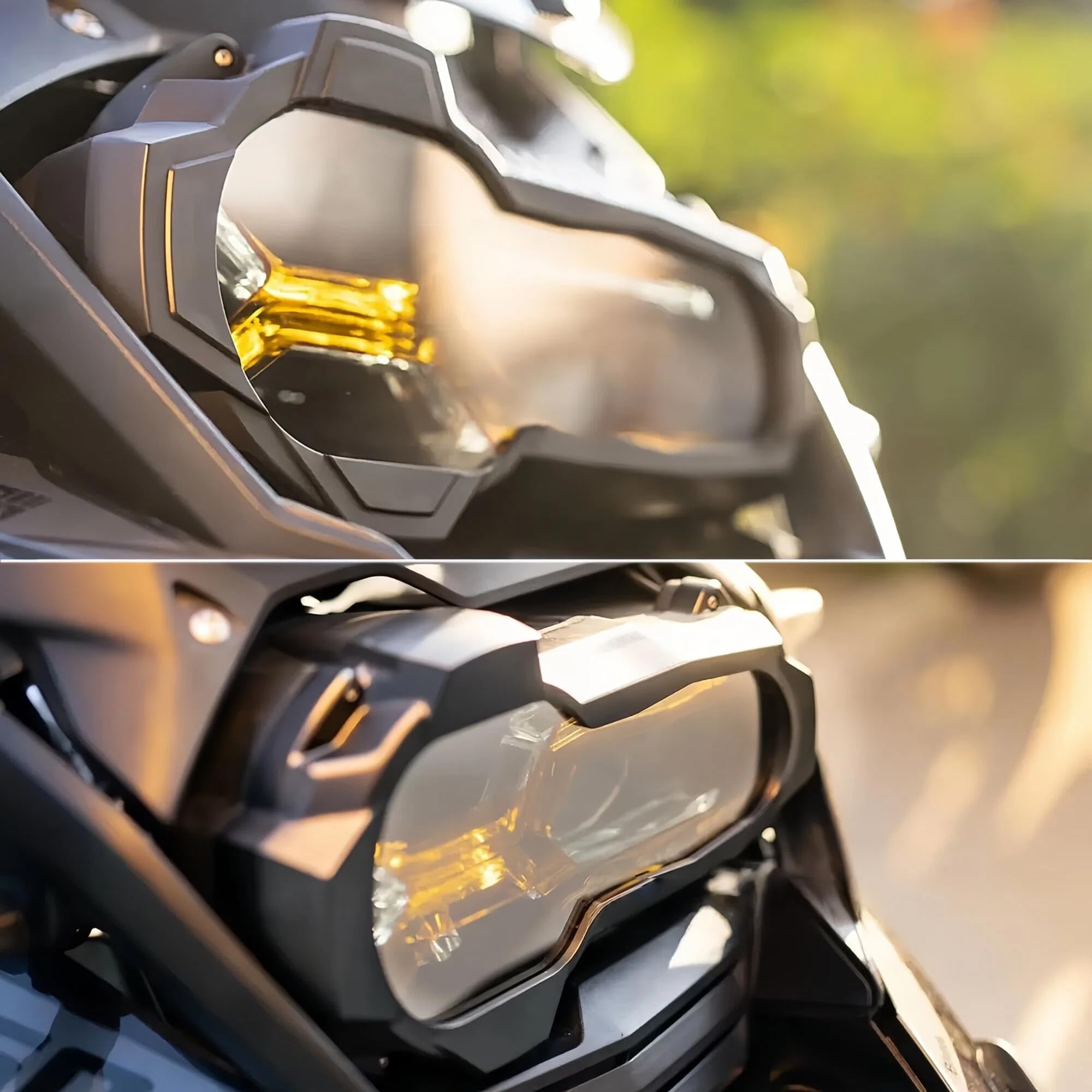 Pasuje do BMW R1250GS Adventure/R1250GS (2018-2024) Akcesoria motocyklowe Osłona reflektora Osłona ochronna reflektora do R1200GS LC Adventure (Przezroczyste soczewki)