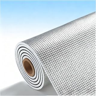 DoubleSided Bubble Aluminum Reflective Heat Insulation Film for Radiators Thermal Reflector (300cm/118.1in 0.5cm/0.2in) Heat Barrier Energy Saver Durable EcoFriendly
