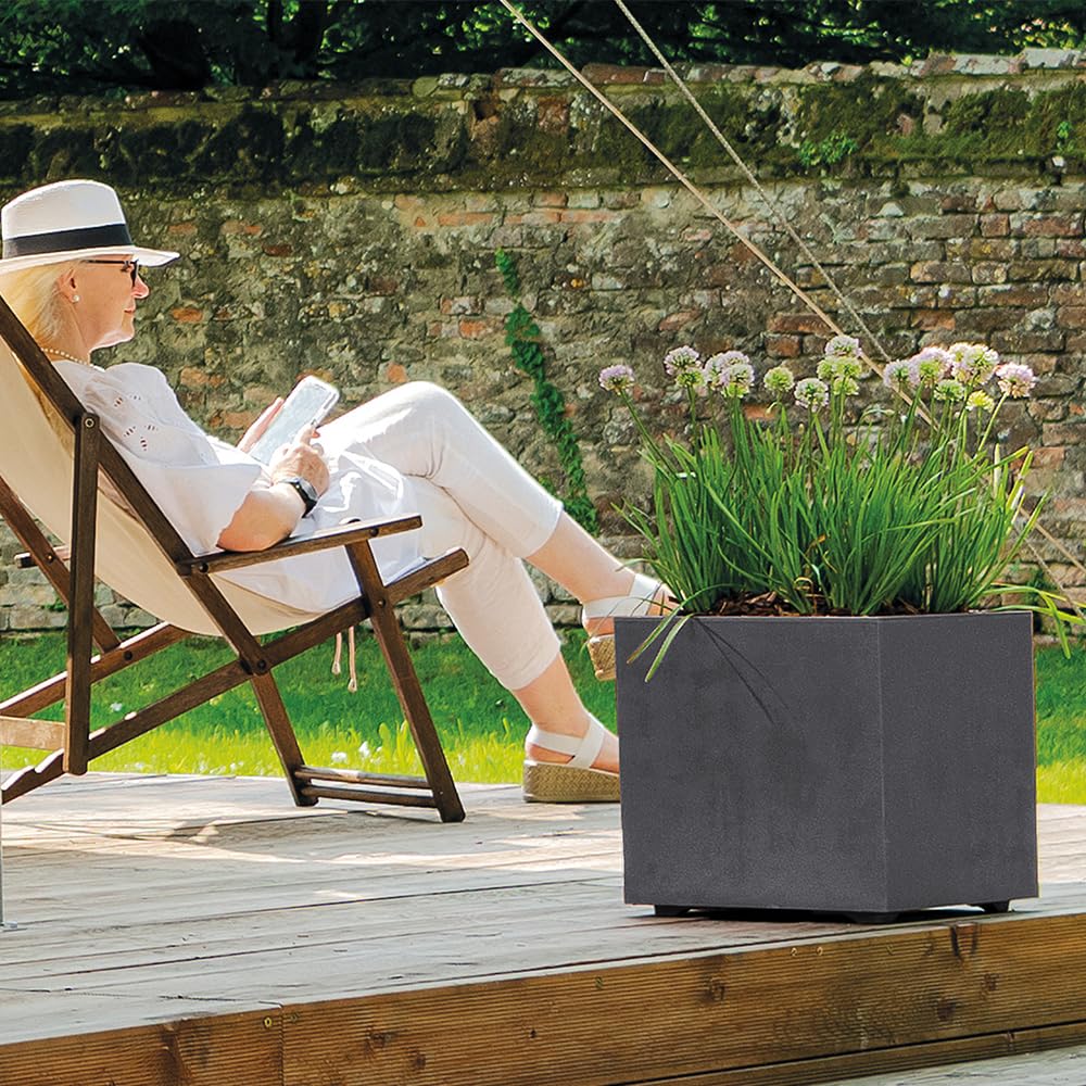 DEROMA Vaso CUBO Millenium 49 CM Antracite