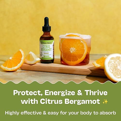 Miniatura 6 de Extracto de bergamota cítrica 251 gotas líquidas - Vegano, sin gluten - Comparable al resveratrol y suplemento de berberina - Suplemento de