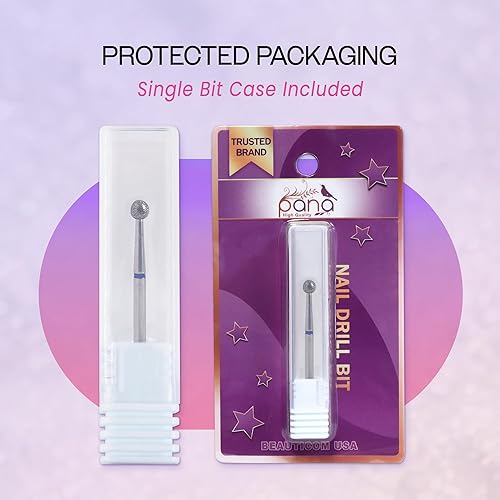 Miniatura 6 de PANA Broca de bola de carburo de diamante de 332 pulgadas, estilo 05, grano medio, brocas profesionales para uñas de gel acrílico, manicura seca,