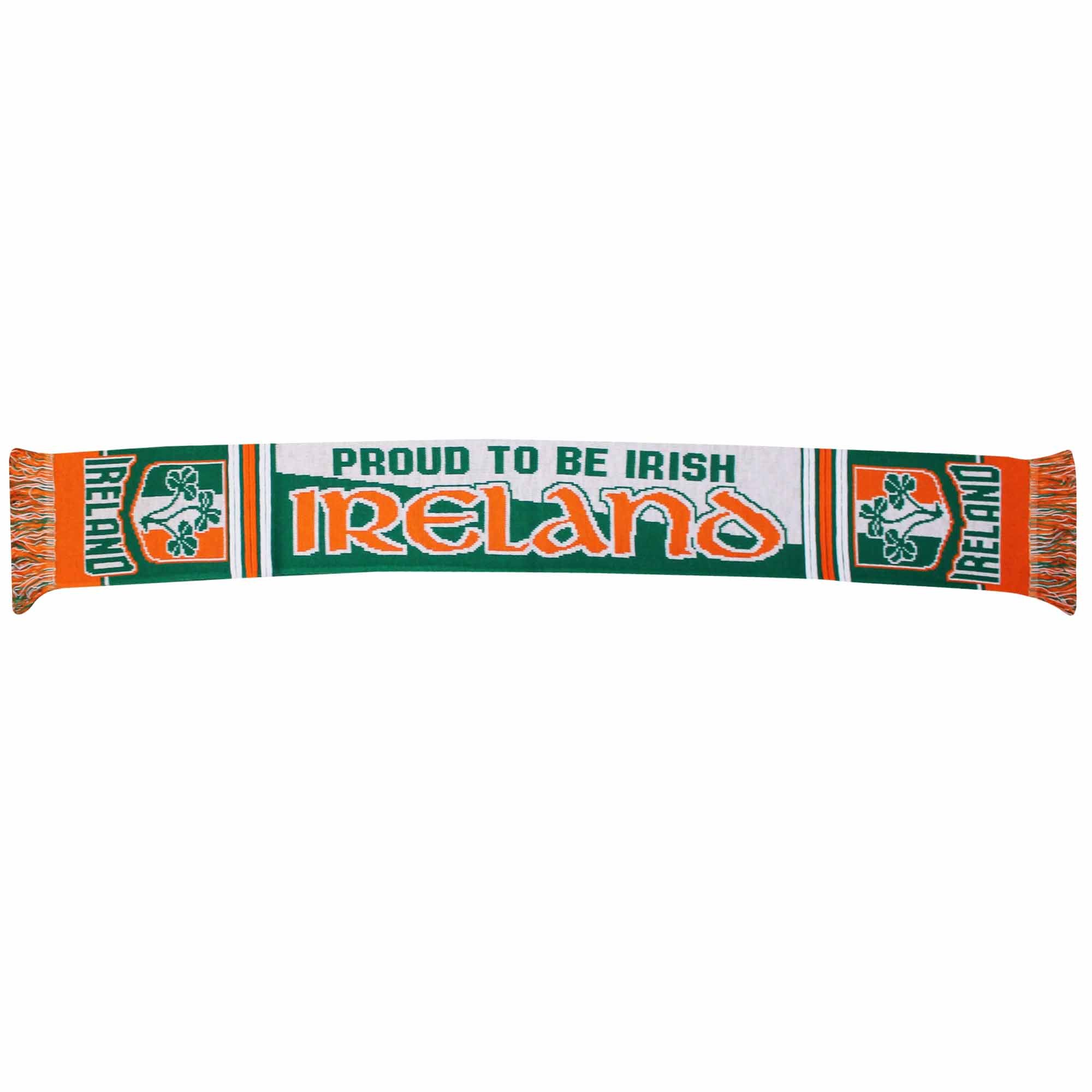 Beyond Happy Ireland 'Proud to be Irish' Football and Rugby Supporters' Scarf - Irish Fans Scarf - 100% Acrylic (SCARF)