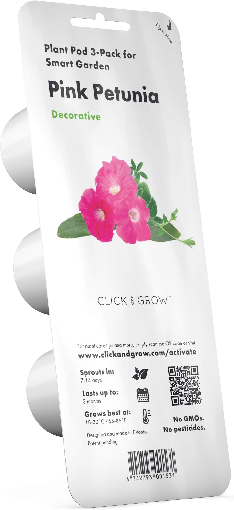 Click and Grow Smart Garden Pink Petunia Plant Pods, 3-Pack