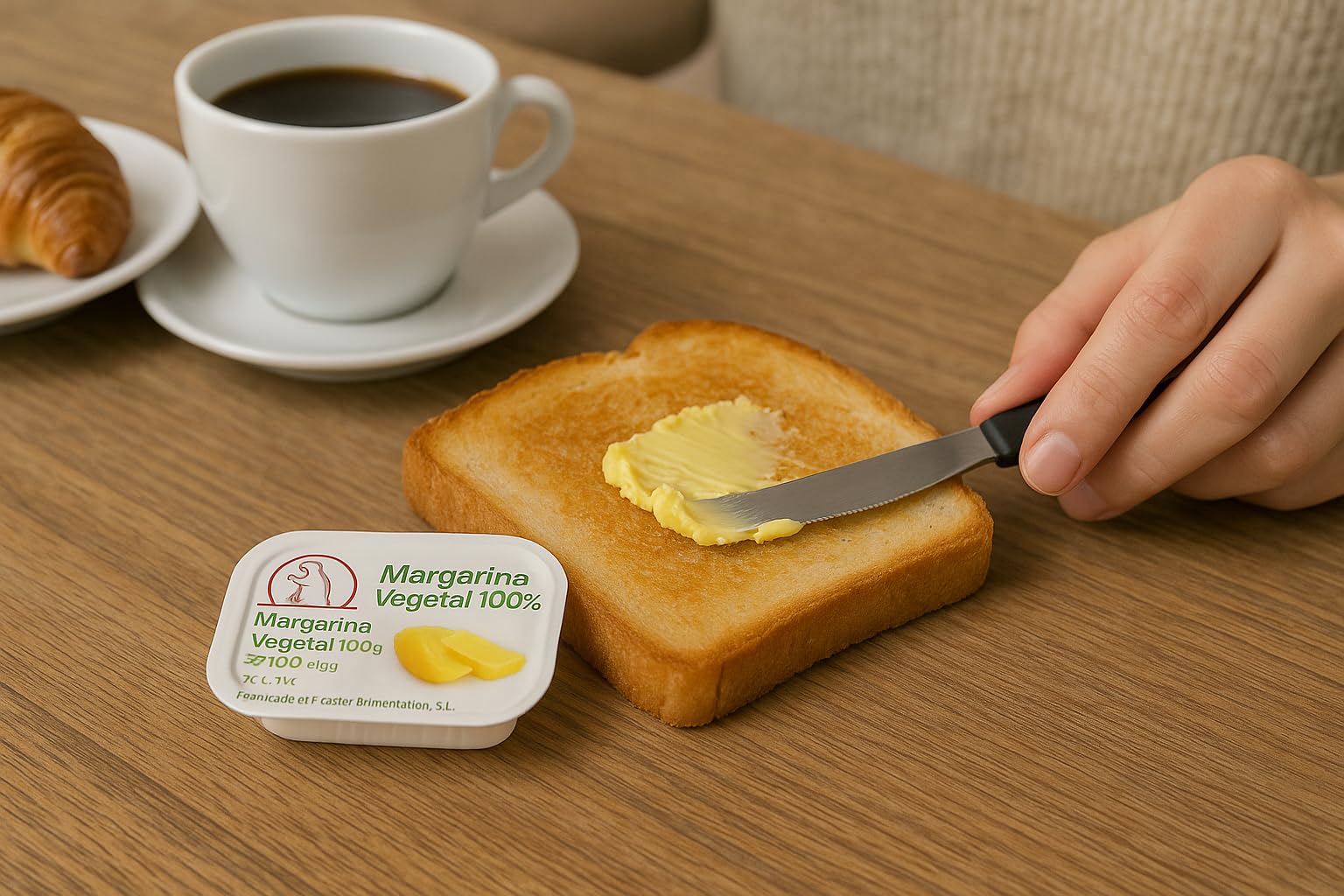 Margarina Vegetal 100% en Tarrinas Monodosis Caja 336 x 10g Caster Alimentación Apta para Veganos