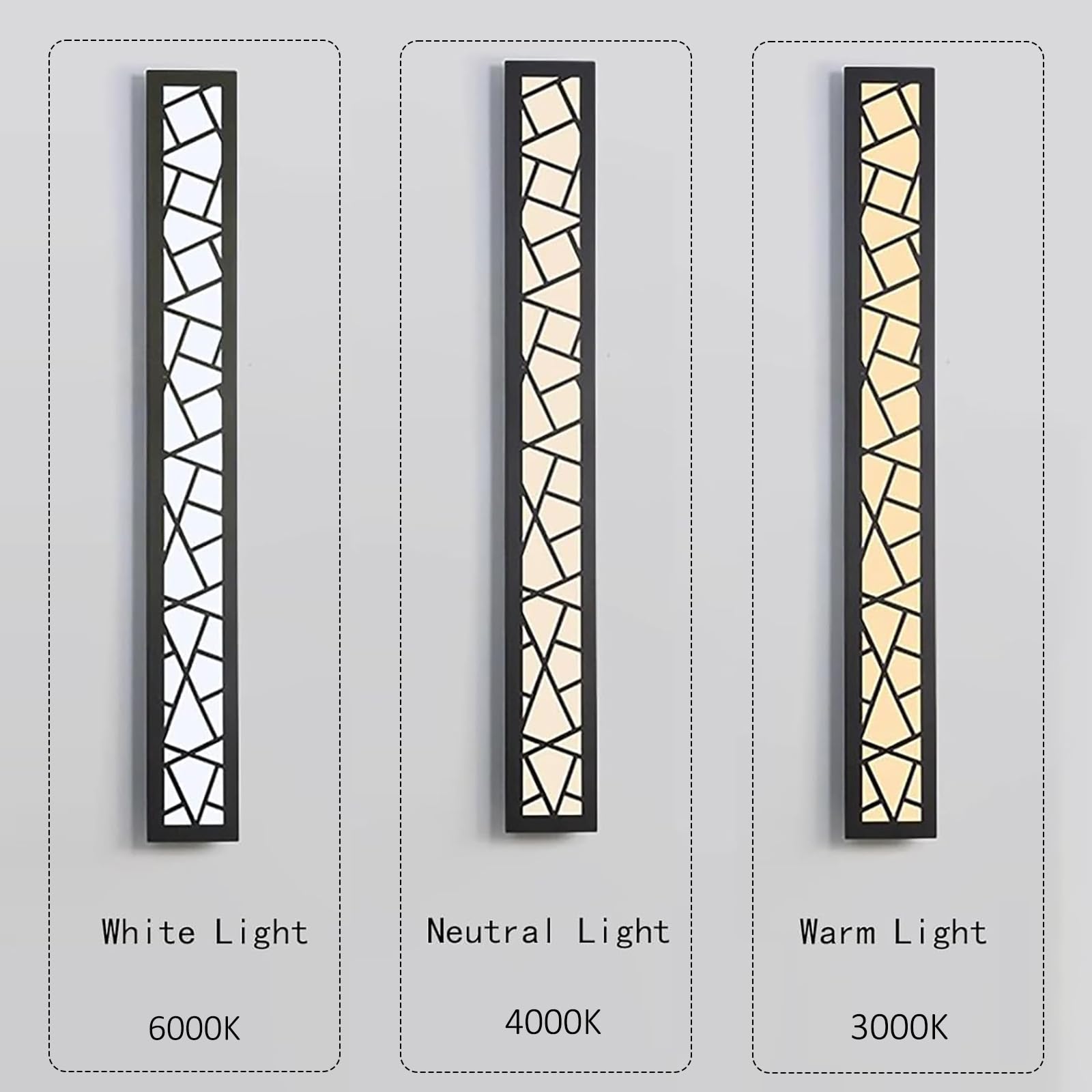 Außen Wandleuchten Lange LED Schwarz Moderne Wandlampe Aussen Garten 78W Wandleuchte IP65 Wasserdicht Wandbeleuchtung Innen Aluminium Veranda Aussenbeleuchtung (Neutrales Licht 4000k,150CM)