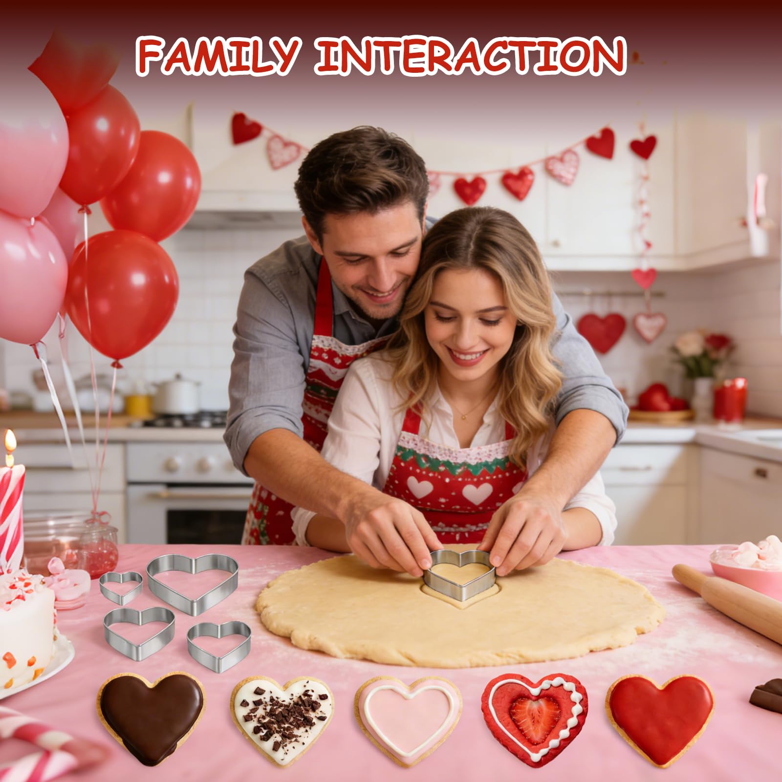 Love Heart - Cortador de galletas (5 unidades)