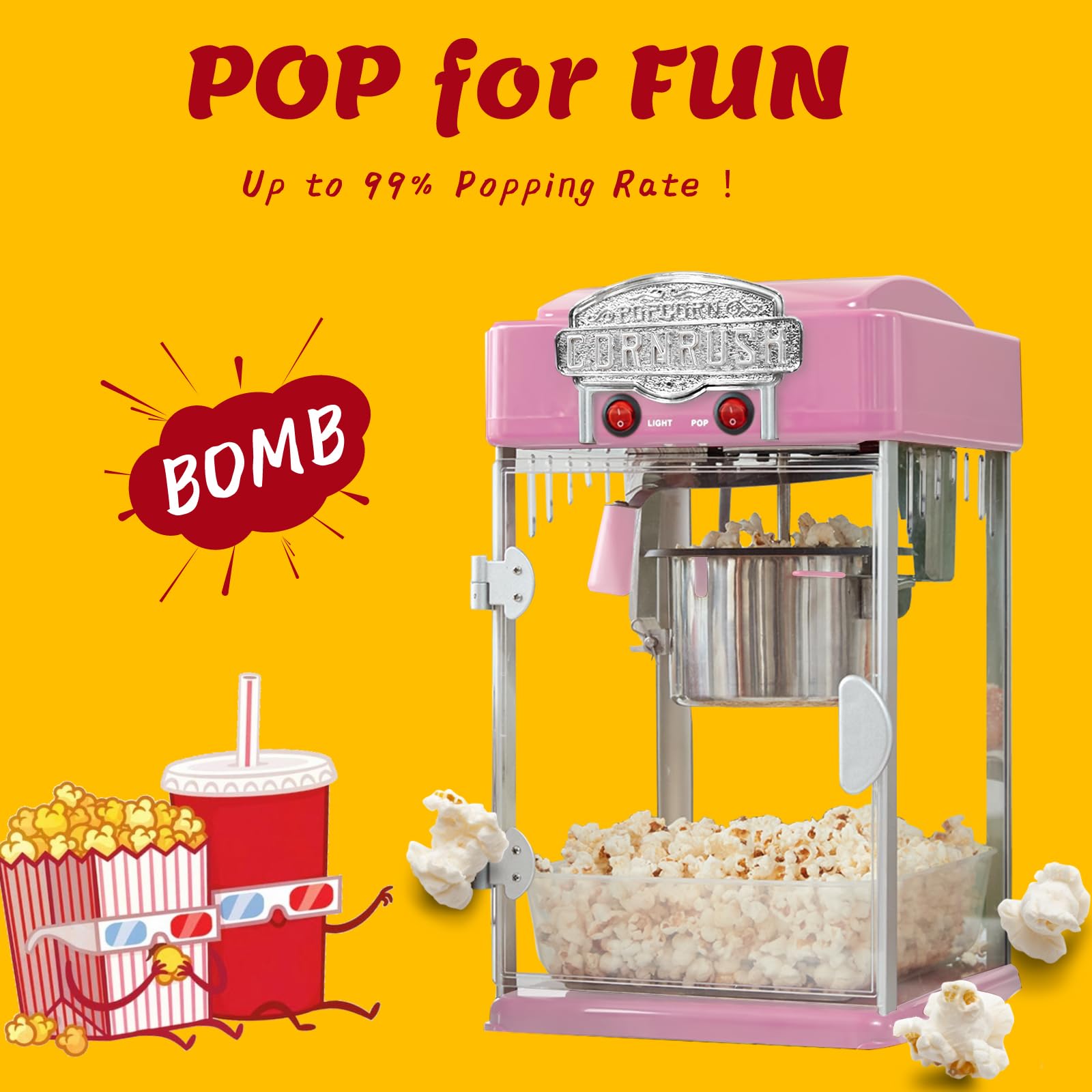 Amazon.co.jp: ポップコーンポッパーマシン - 4オンス ビンテージ