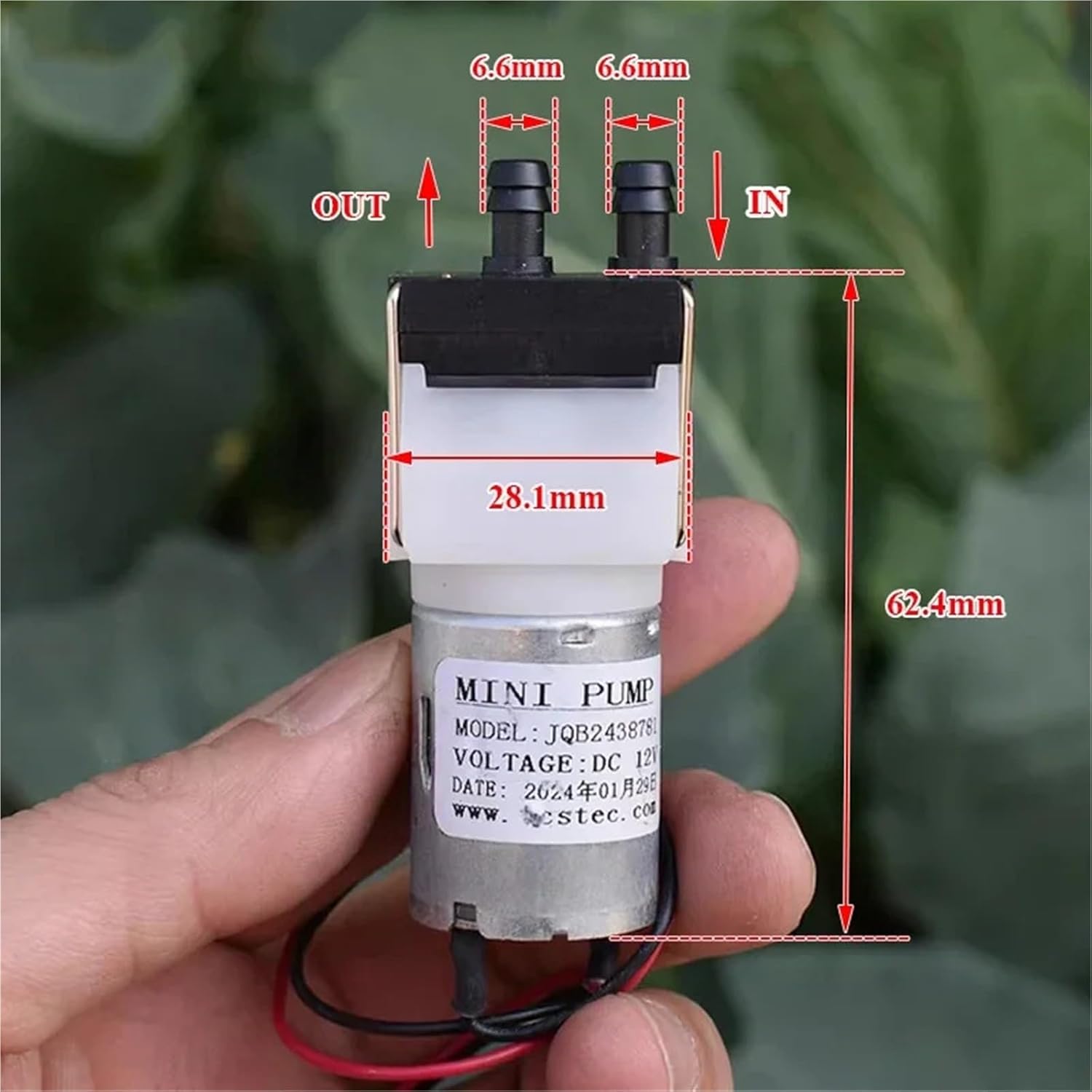JQB2438 Miniature 28mm Diaphragm Vacuum Air/Oxygen Pump 9V-15V 12V Negative Pressure Suction for DIY Aquarium Fish Tank