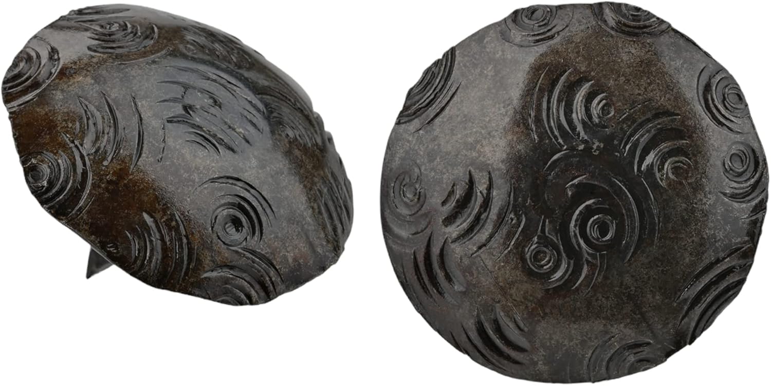 25 Pack 1.5" Large Round Head Clavos Decorative Nails – Sealed Unfinished – Handmade Rustic Round Fasteners for Farmhouse Shutter, Faux Wood, Barn Door, Shutters, and Gate – Ornamental Wood Accent