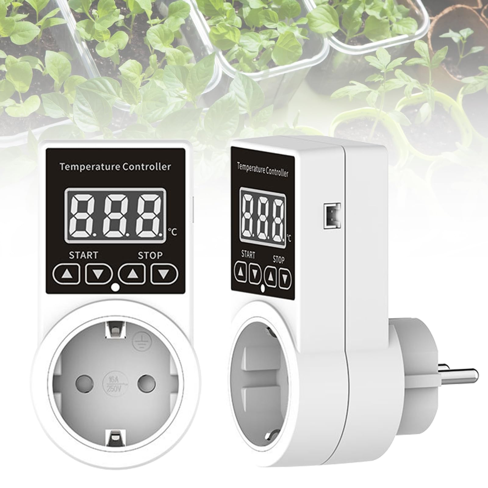 Termostato Digitale Per Riscaldamento - 2 Pezzi Con Sonda, Controllo Temperatura Per Serra E Germinazione - Foto 10