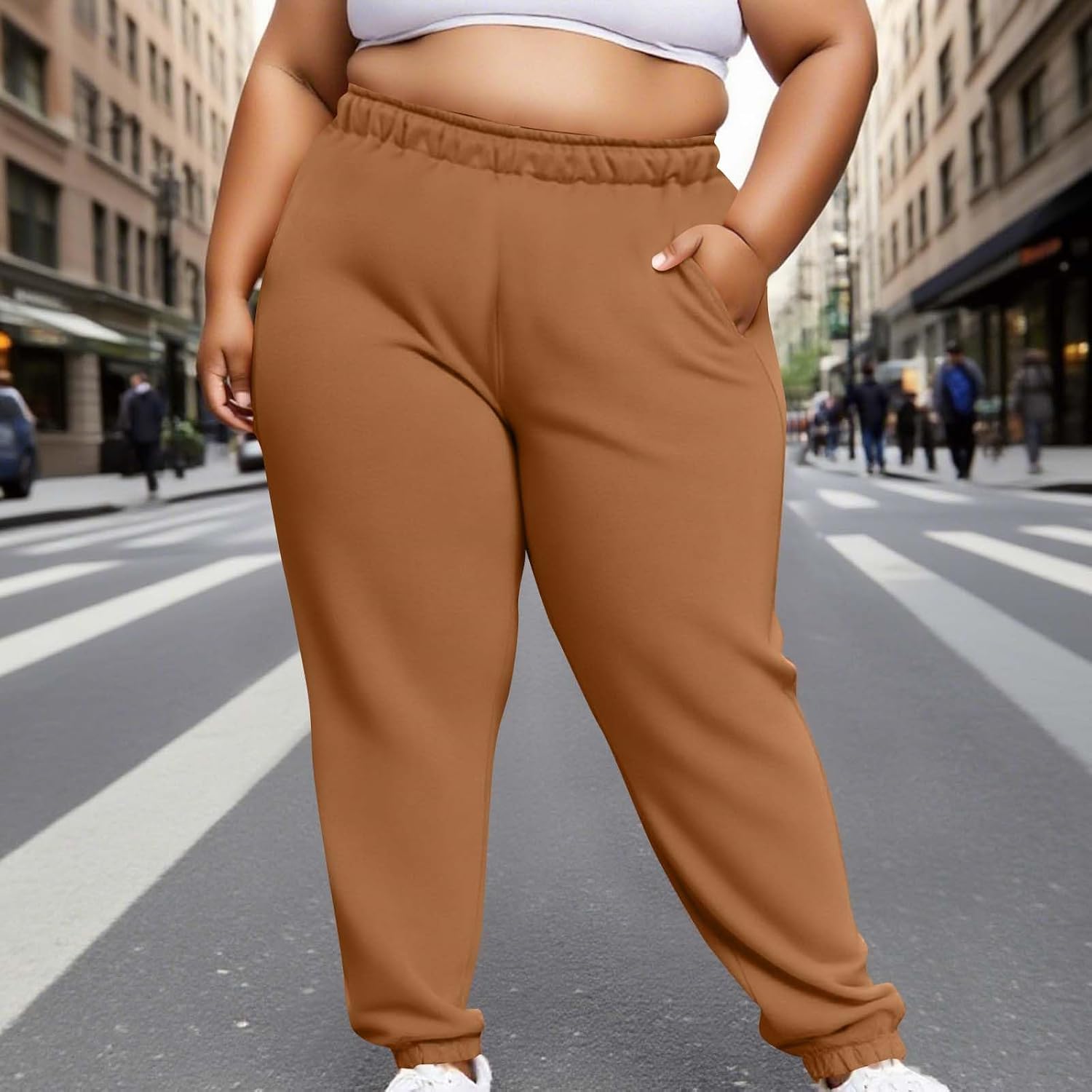 Womens High Sweatpants Casual Baggy Joggers Loose Athletic Cycling Running Sports Pants Outdoor Street Lounge Trouser