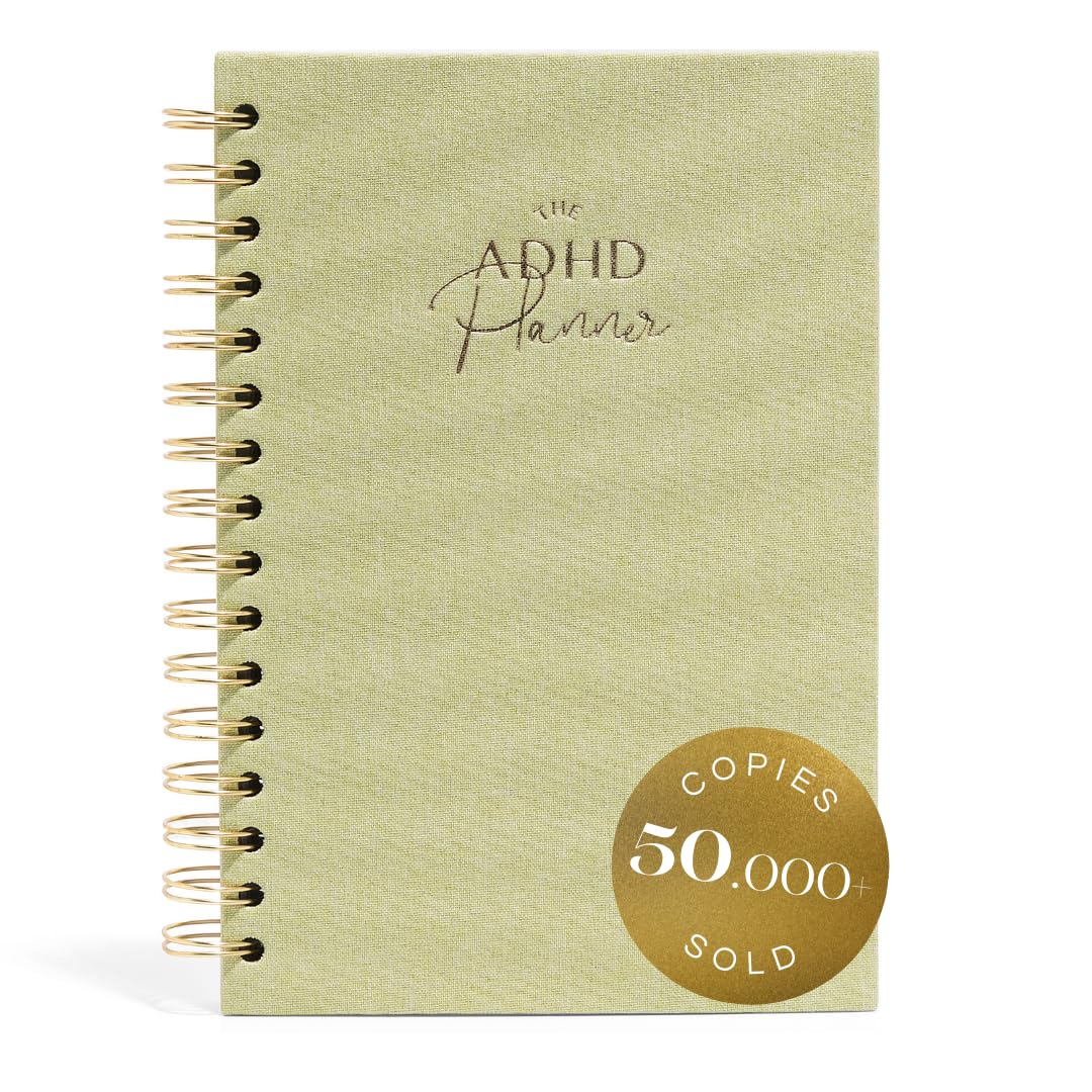The ADHD Planner - Agenda giornaliera/settimanale senza data, per tenere traccia delle abitudini, registra emozioni e umore, obiettivi accademici, struttura e messa a fuoco per adulti (spirale)