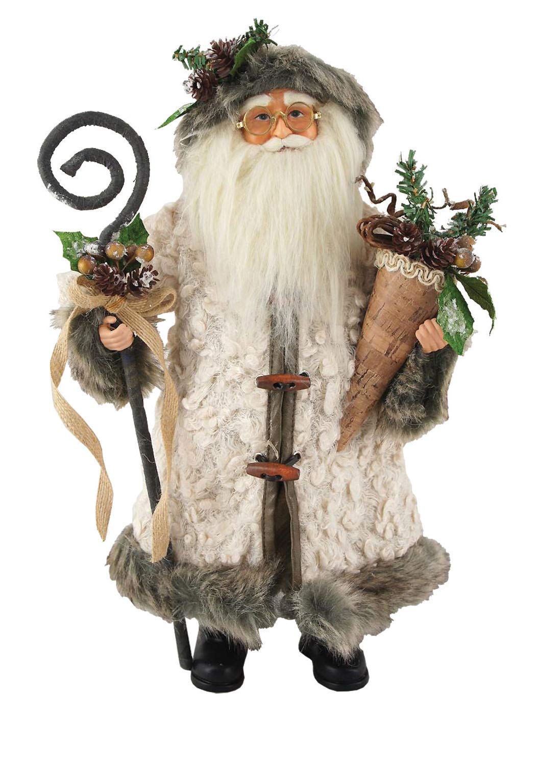 15" Gathering Woodsman Santa
