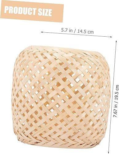 Miniatura 4 de Angoily 2 unids bambú lámpara de mimbre colgante lámparas para lámpara de mesa ratán luces colgantes mini lámpara techo pantalla ratán tejido