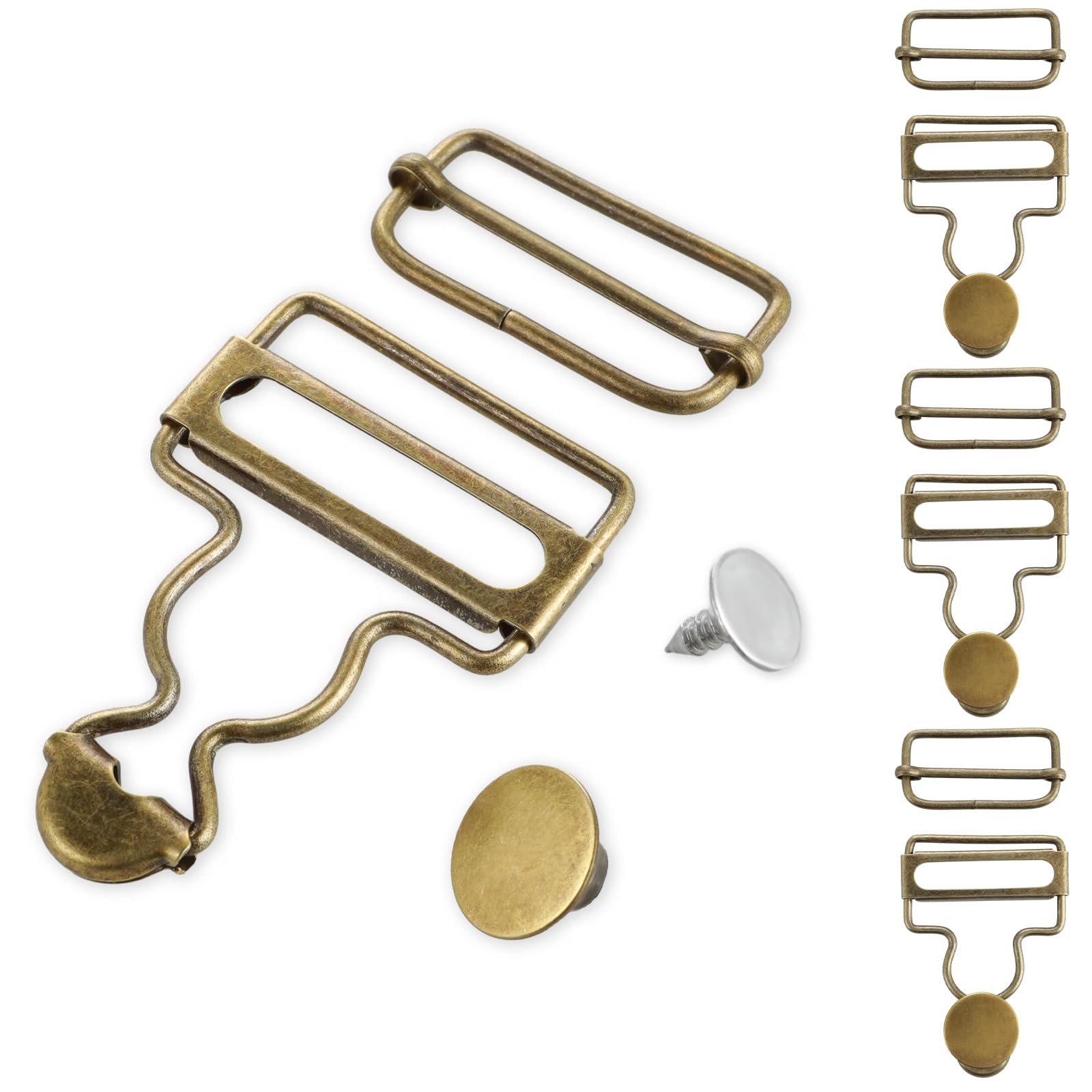 PCS Dungaree Clips, Overall Clasp Replacement Stainless Steel
