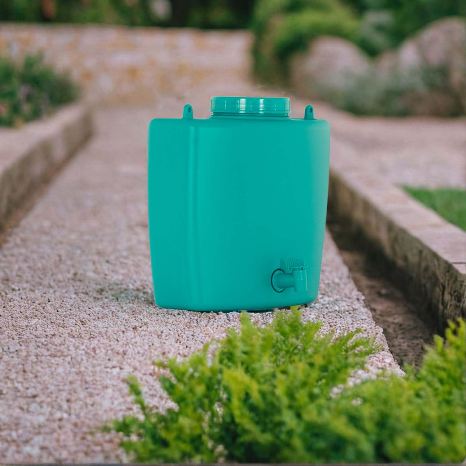 4Big.fun Wasserspender 9 L mit Wasserhahn Camping Gartenhaus Datscha Rukomojnik Kanister türkis Garten