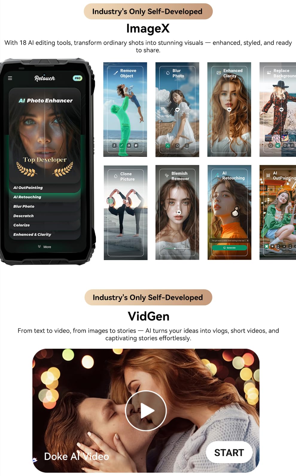 5G IA Proyector Smartphone Resistente Blackview XPLORE 2, 48GB+1TB, Proyección 100'', 6.73'' 3.2K HDR Pantalla, 467lm Luces de Camping, Visión Nocturna 50MP, Batería 20000mAh, IP68 Teléfono Irrompible