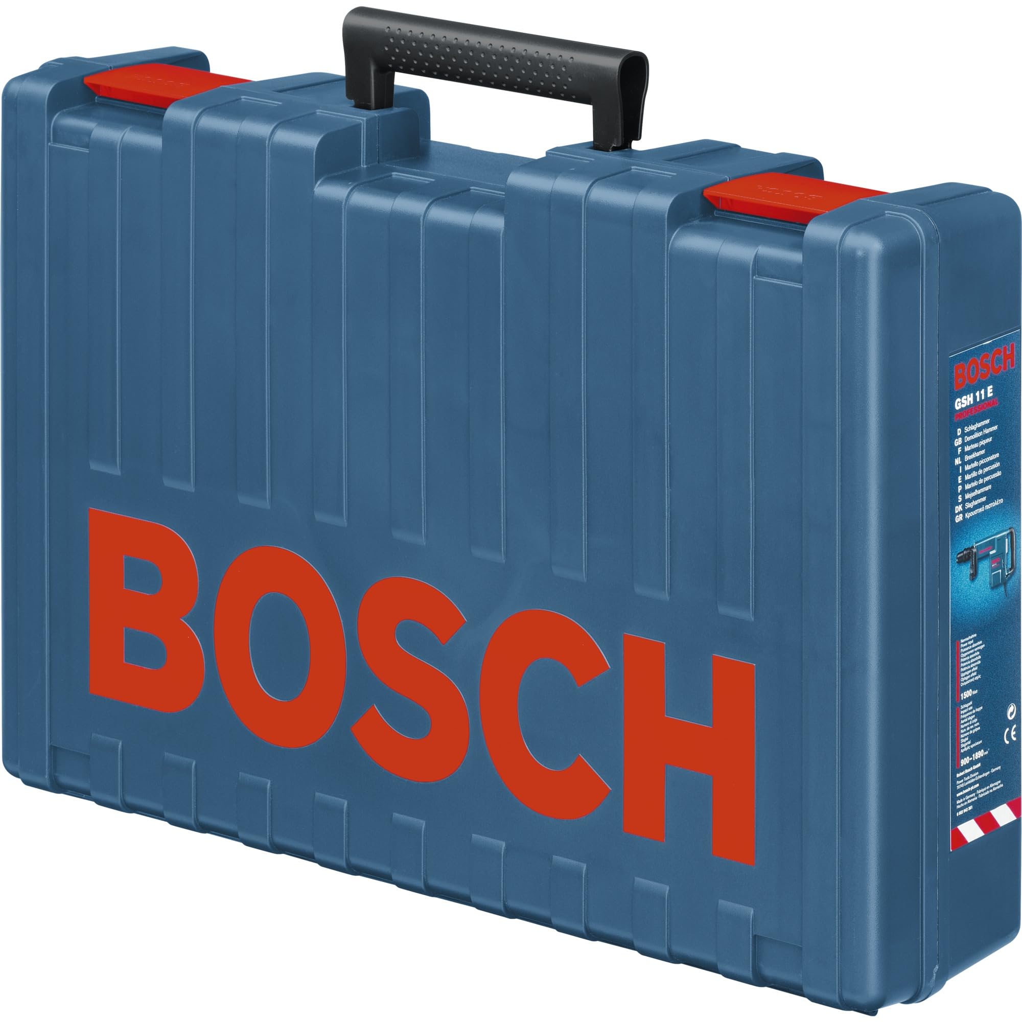 Bosch Professional martillo demoledor GSH 11 E (incl. empuñadura auxiliar, 1 maletín, 1 cincel plano, SDS max, RTec Sharp, 400 mm, paño para la máquina)