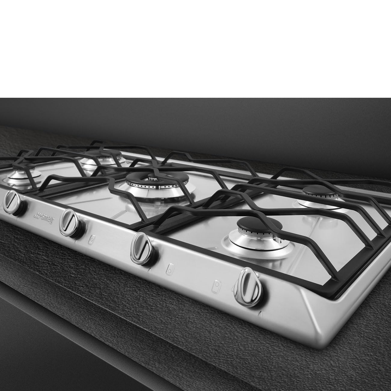 SMEG SRV596O, Piano cottura a gas UNIVERSALE, Stainless steel