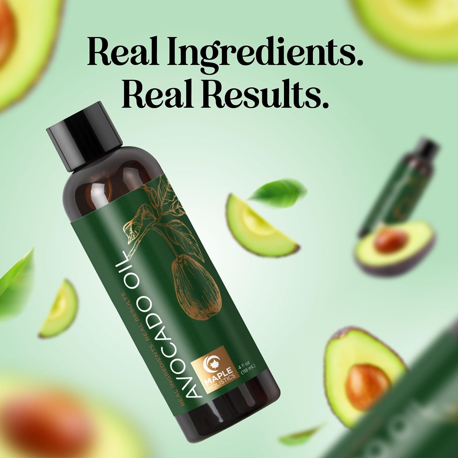 Avocado Oil For Hair and Skin - 100% Pure Avocado Oil for Skin and Nail Care plus Dry Hair Treatment and Facial Oil Moisturizer - Natural Hair Oil and Carrier Oil for Essential Oils Mixing (4 Fl Oz)