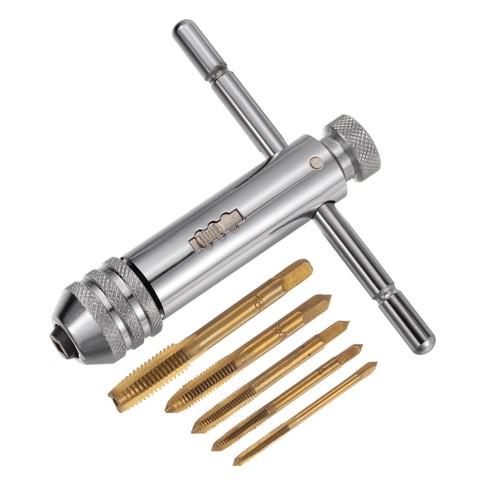 7-teiliges Gewindebohrer-Set Mit T-Griff Ratsche – M3 Bis M12, 25,4 Cm, Für Metall & Holz
