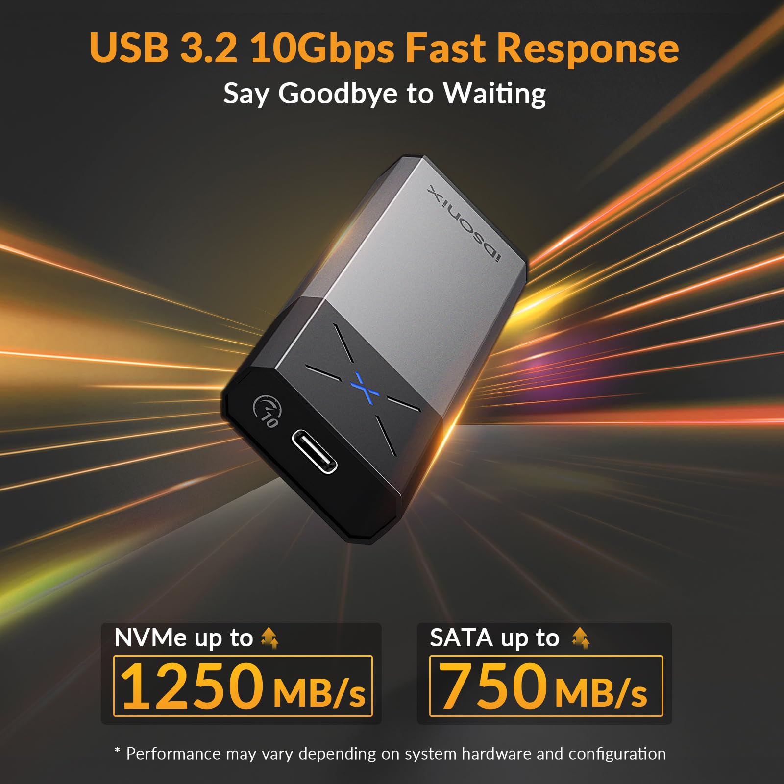 iDSOniX Capa SSD M.2 NVMe SATA Adaptador[sem ferramentas][alumínio