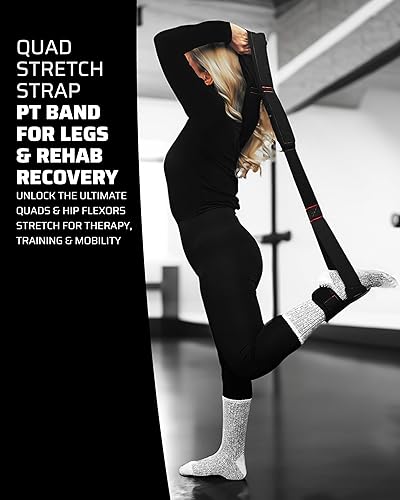 Miniatura 6 de Paquete de potencia y flexibilidad en sentadillas cinturón de sentadillas y correa de estiramiento de cuádruples para entrenamiento de fuerza y