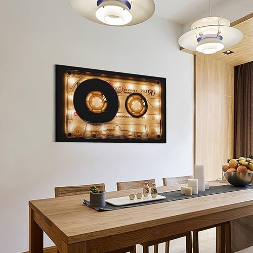 Miniatura 3 de Retro Cassette Canvas Decor, Canvas Gift, Oversized Wall Art, Shining Audio Cassette, Modern Canvas Wall Art Decor Poster Canvas Poster Wall Art