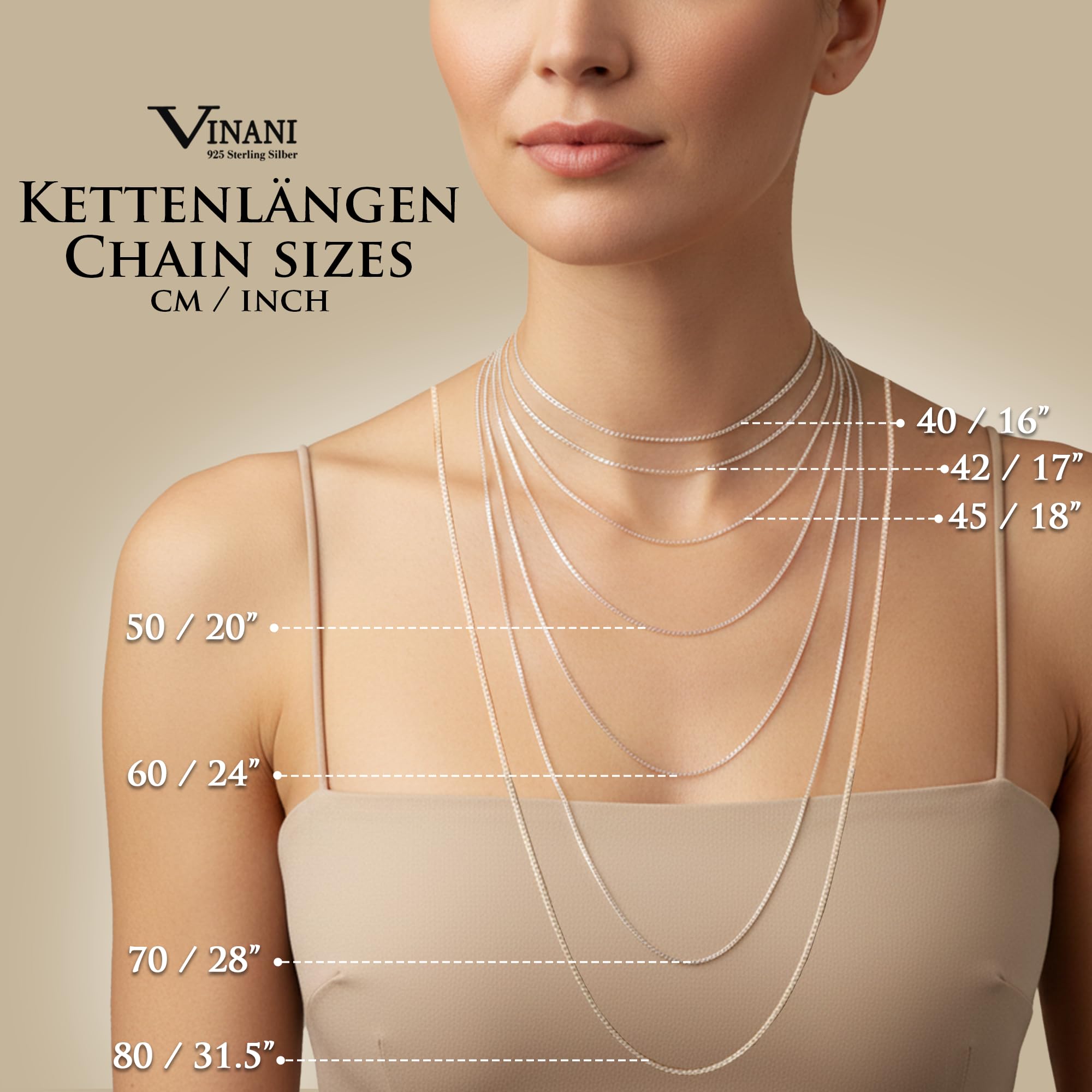 Kreiskette 925 Sterling Silber mit modernem Anhänger für Damen, ABBG-S00 | Gebürstete und polierte Oberfläche, Schlangenkette, nickelfrei, antiallergisch, designed in Deutschland