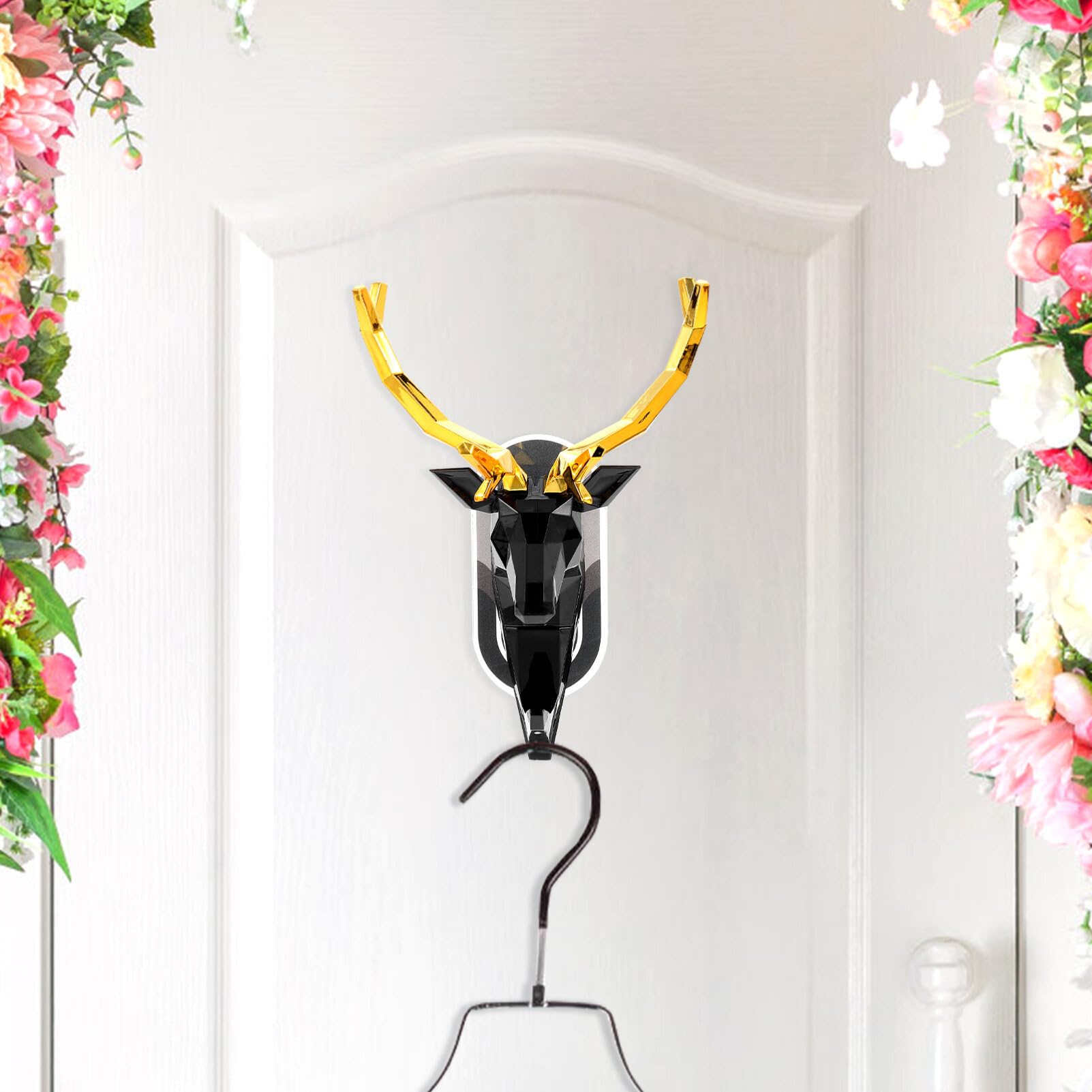 Porte-manteau Auto-adhésif En Forme De Tête De Cerf Présentoir De