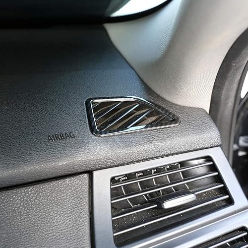Miniatura 5 de CHEYA - Marco de ventilación de plástico ABS para salpicadero de coche, accesorios para BMW X5 X6 E70 E71 2008-2013, conducción a la izquierda