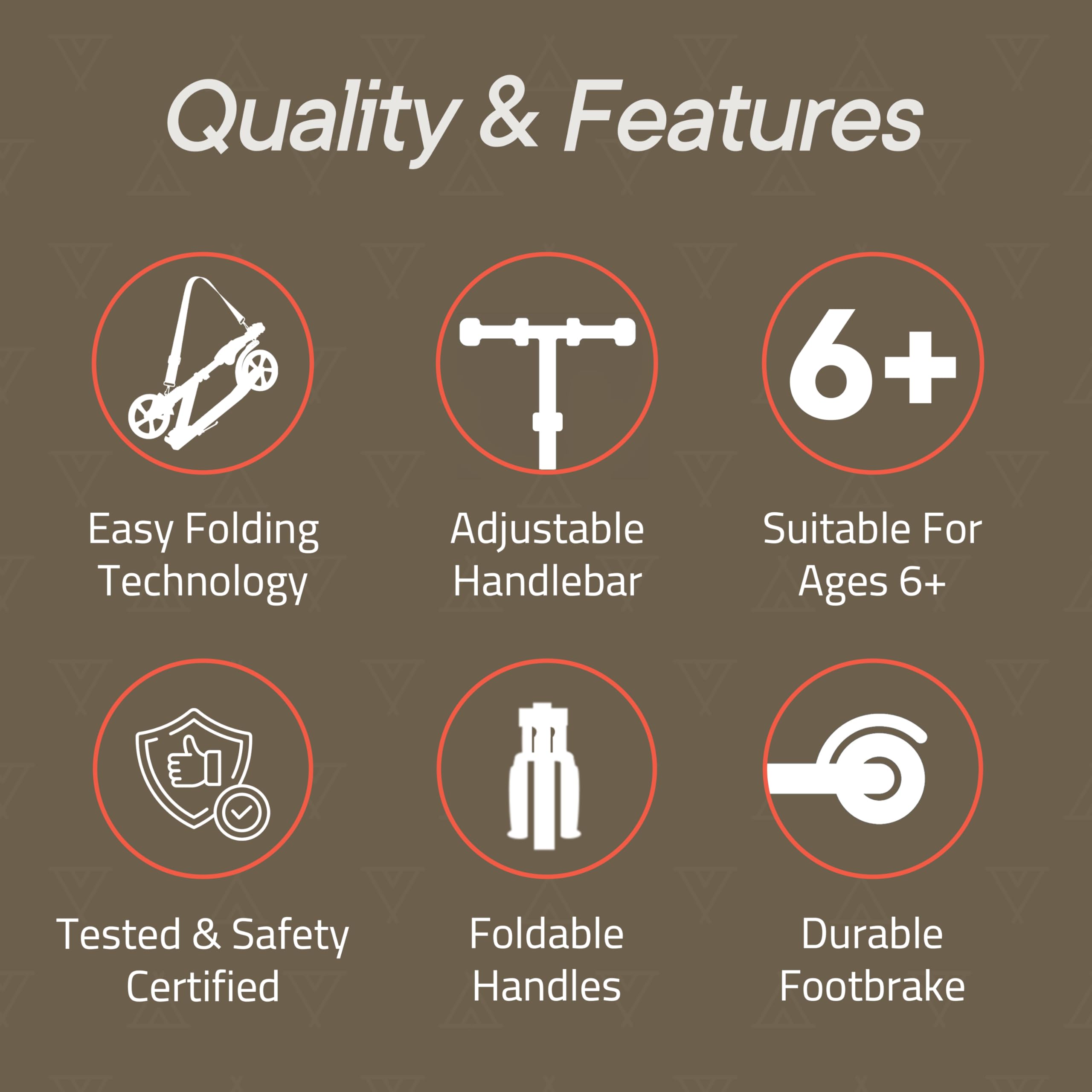 Kick Scooter for Ages 6+, for Kids, Teens, and Adults, Max Load 240 LBS, Foldable, 8-inch Big Wheels for Kids and Adults, with Kickstand, 3 Adjustable Levels, Child Safety Approved, Graffiti