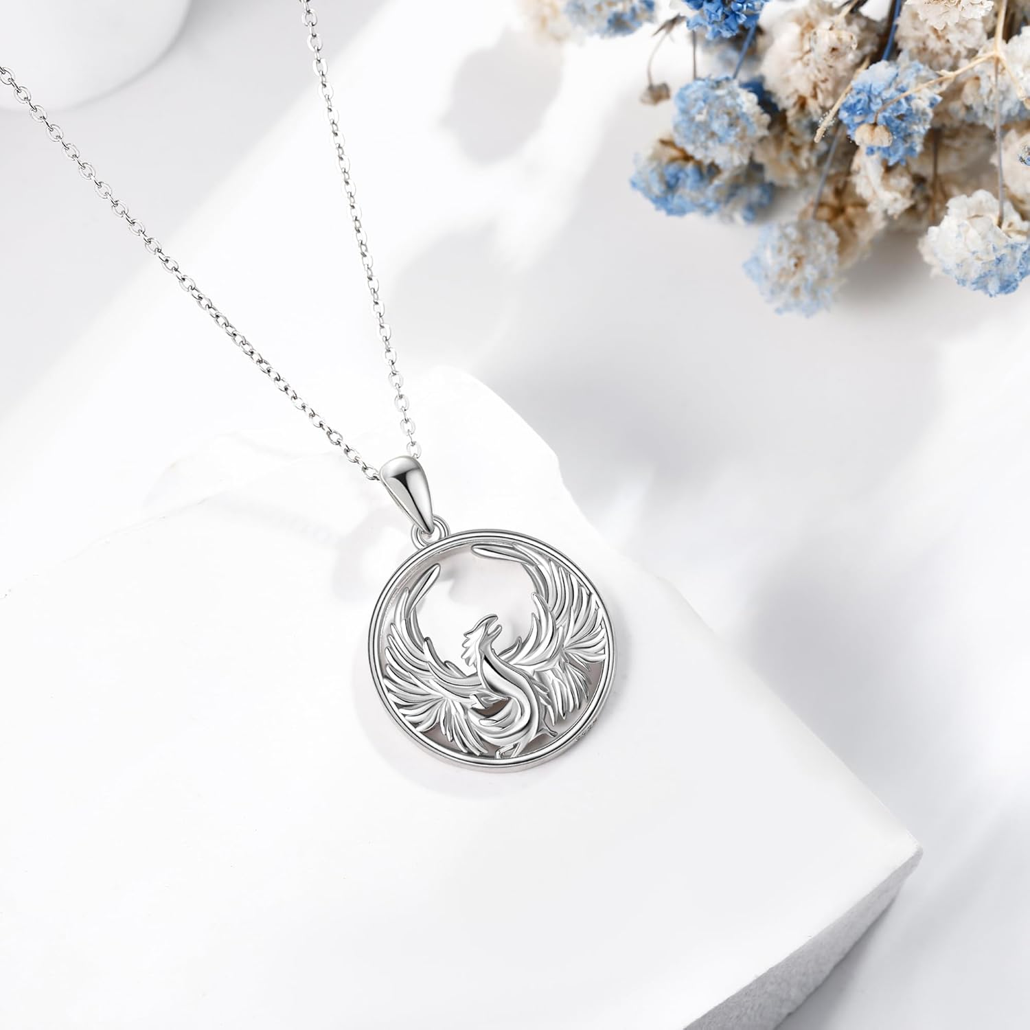 Phoenix Necklace 925 Sterling Silver Phoenix Pendant Jewelry Gifts for Women - Image 2