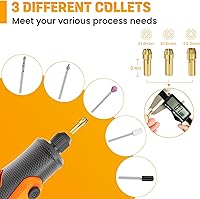 Vista 3 de HARDELL Kit de 69 piezas de accesorios para herramientas rotativas con mandriles de 1.0/1.6/2.3mm para pequeños proyectos de bricolaje, corte