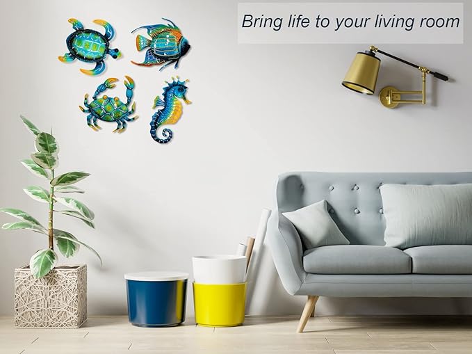 Set de 4 Decoraciones de Pared de Metal para Exterior miniatura 4