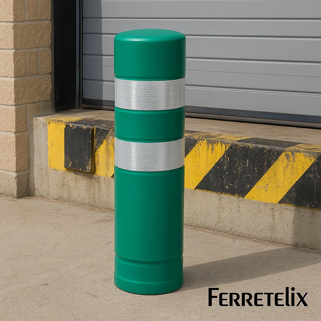 FERRETELIX® 2 Unidades Hito Balizamiento Verde H-75 – Señalización de Tráfico con Anclaje Incluido