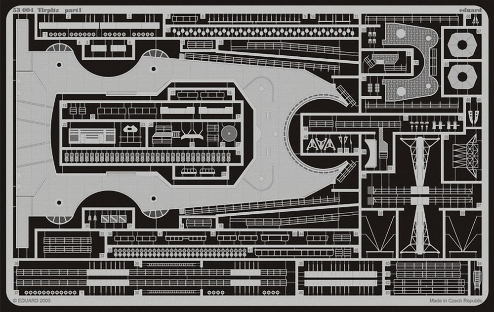 Eduard Black Photoetch 1:350 - Tirpitz 1/350 (Tamiya) - Edp53004