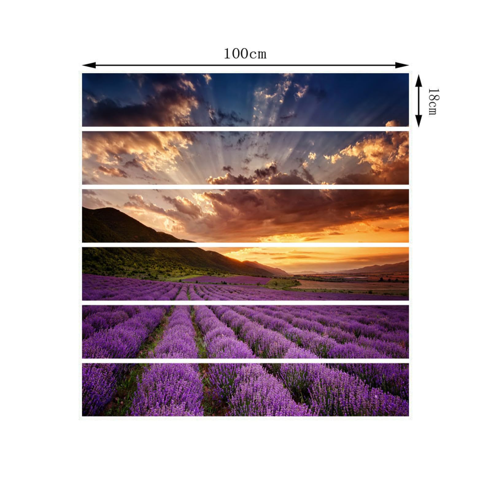 Adesivi Murali Adesivo 3D Viola Lavanda Ocean Staircase Decorazione Murale Soggiorno Camera da Letto Soggiorno Sala da Pranzo