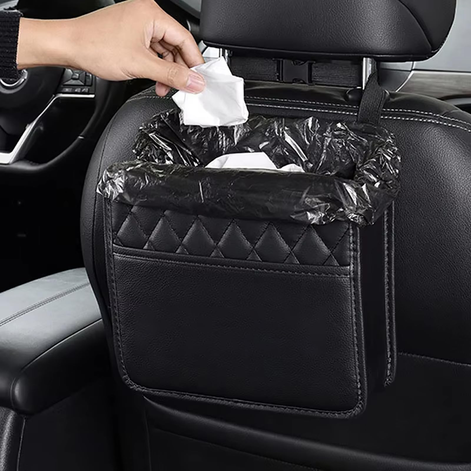 Środkowa skórzana torba do przechowywania fotelika samochodowego, torba do przechowywania i przechowywania samochodu, kompatybilna z Dodge RAM Challenger JCUV Caliber Avenger
