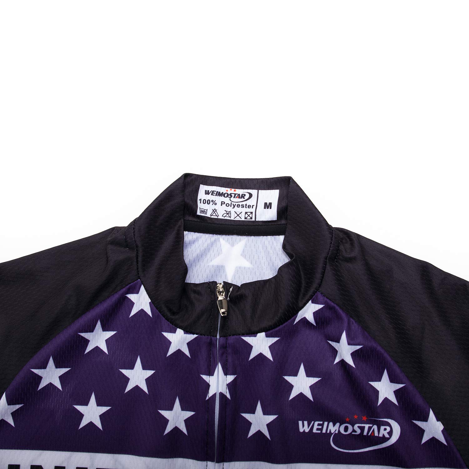 Koszulka kolarska męska USA topy z krótkim rękawem S-3XL pełny zamek odblaskowe 3 kieszenie, usa1 a, M