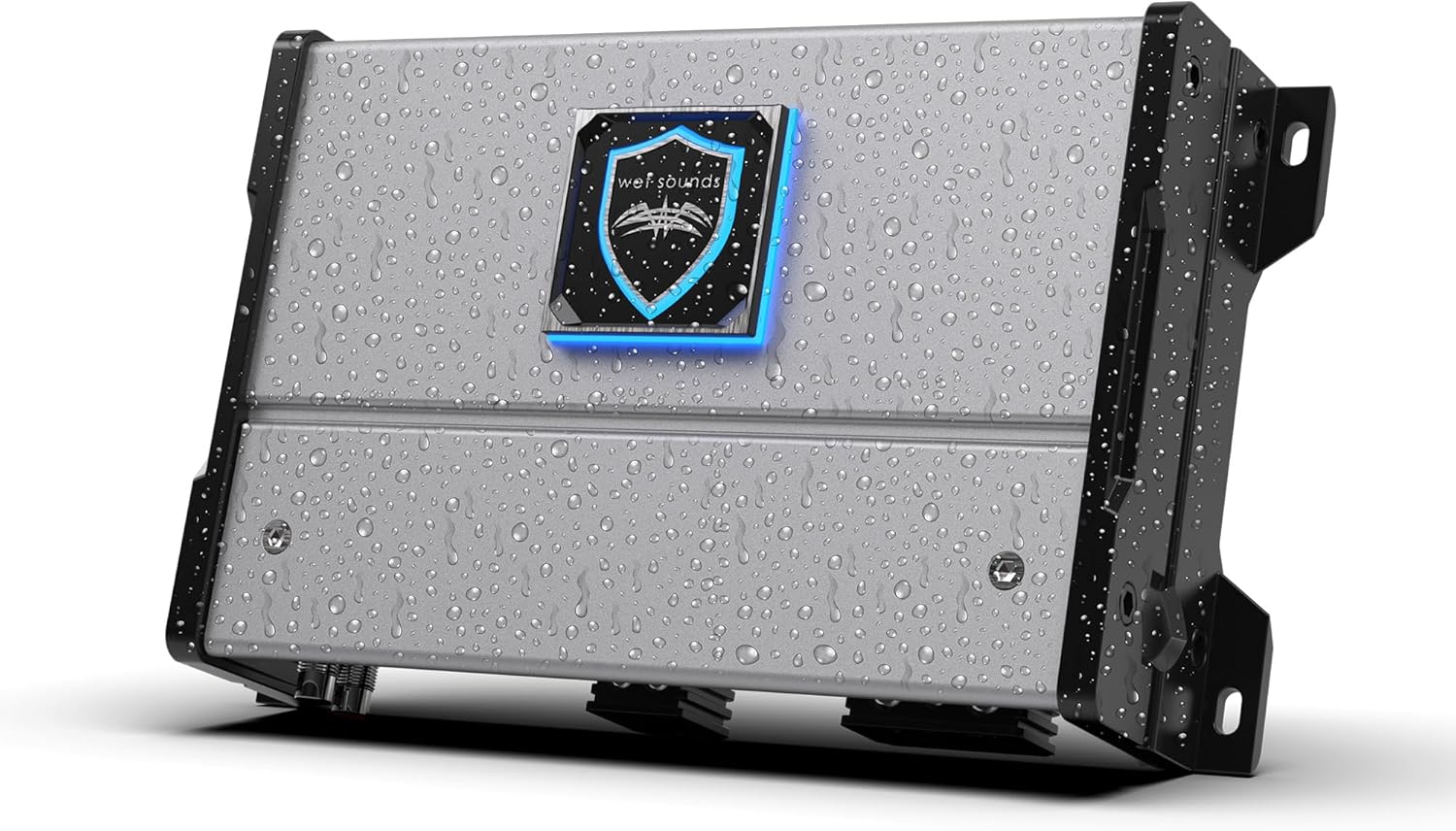 Wet Sounds HTM-1 - HTM Series Full-Range Class-D 1200 Watt at 1-Ohm Mono Amplifier with Wet Sounds REVO 10 FA S4 V3 - REVO Series 10" Free Air 4 Ohm V3 Subwoofer, Black and Wet Sounds REVO 10 ADP XZ-W