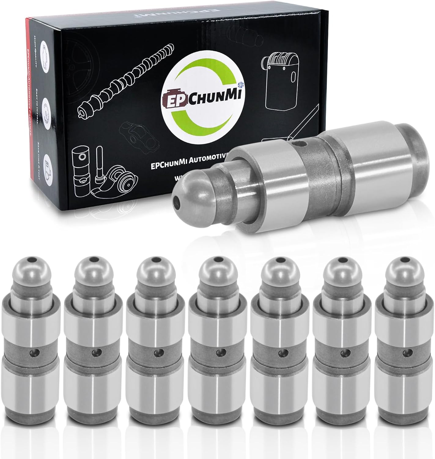 8Pcs BR3Z6500A Replacement Valve Lifters Kit for Ford F-150 Escape Mustang for Lincoln Navigator Continental 2011-2023 1.5L 2.0L 2.7L 3.0L 3.5L 5.0L 5.2L Engine Replace JB-7526