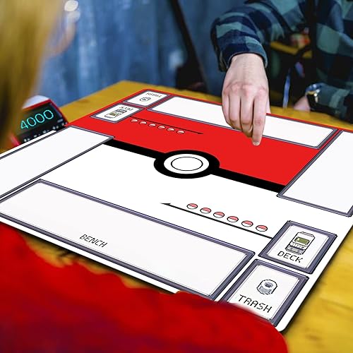 Miniatura 7 de Tapete de juego para 2 jugadores, tapete cuadrado de escritorio para jugadores, oficina y hogar, 23.6 x 23.6 pulgadas