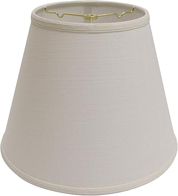 Cloth & Wire Slant Deep Empire Hardback Lampshade with Washer Fitter, White